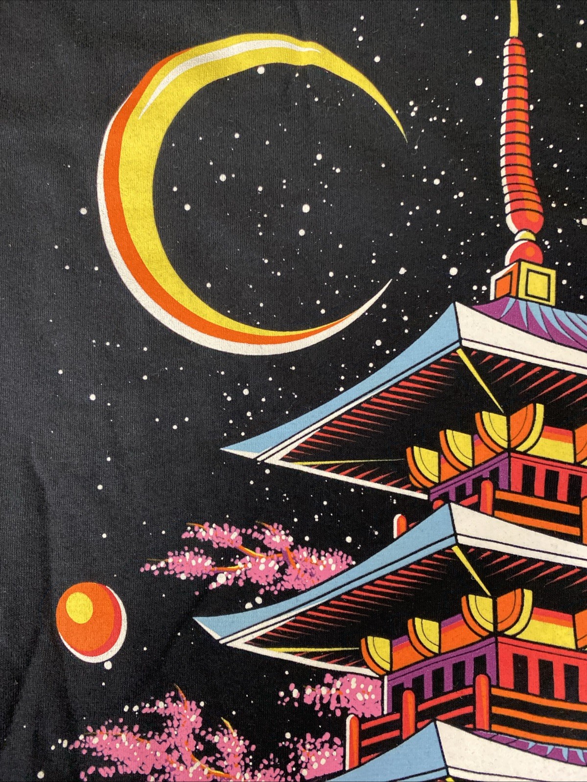 Into The AM Graphic Tee Unisex Black Size 3XL Sakua Galaxy Cherry NWOT