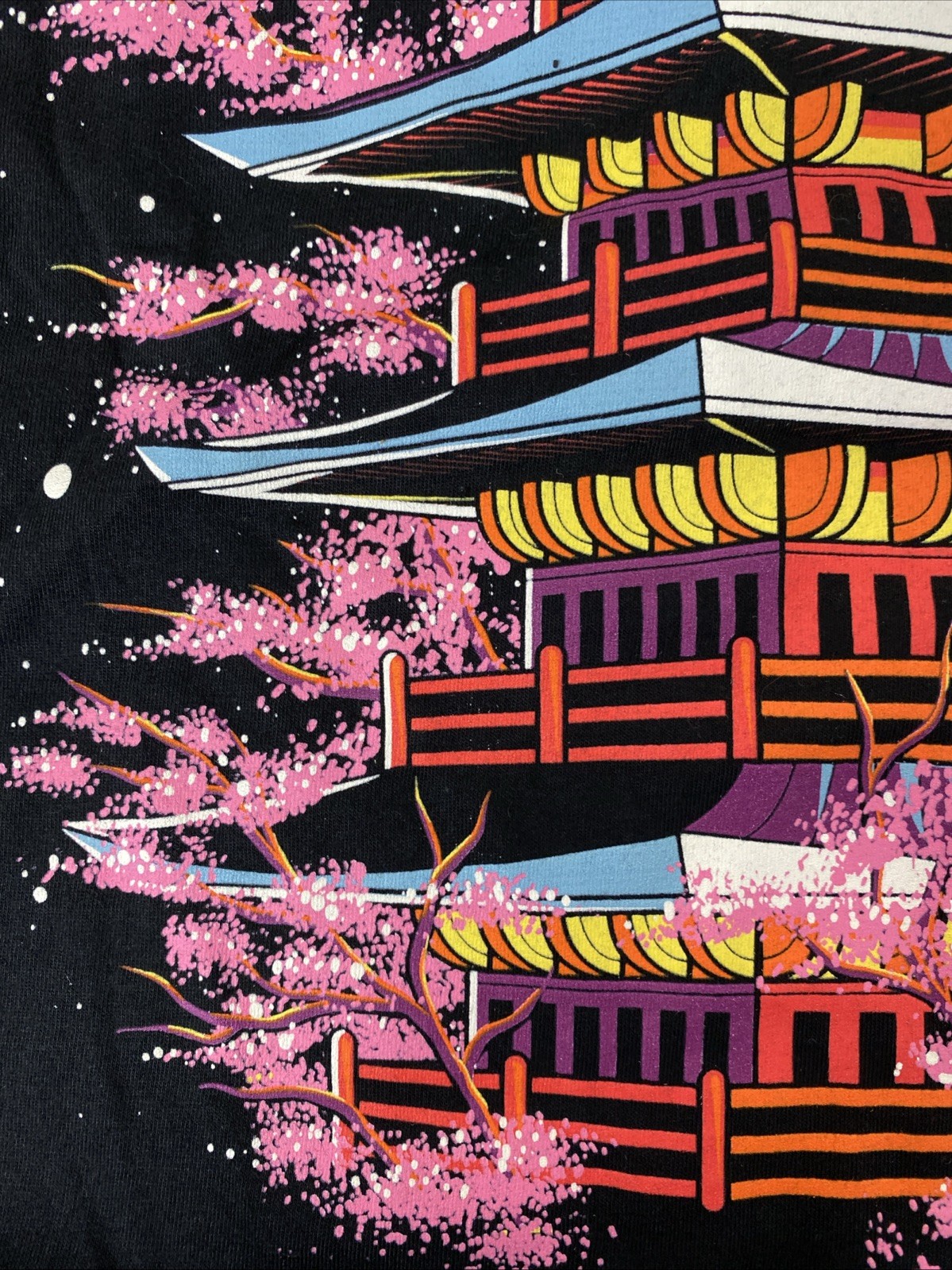 Into The AM Graphic Tee Unisex Black Size 3XL Sakua Galaxy Cherry NWOT