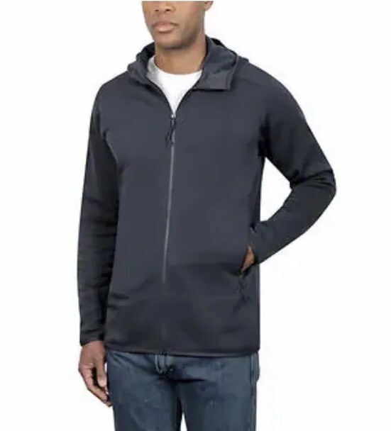 Kirkland Signature Men’s Hooded Fleece Jacket Black or Blue