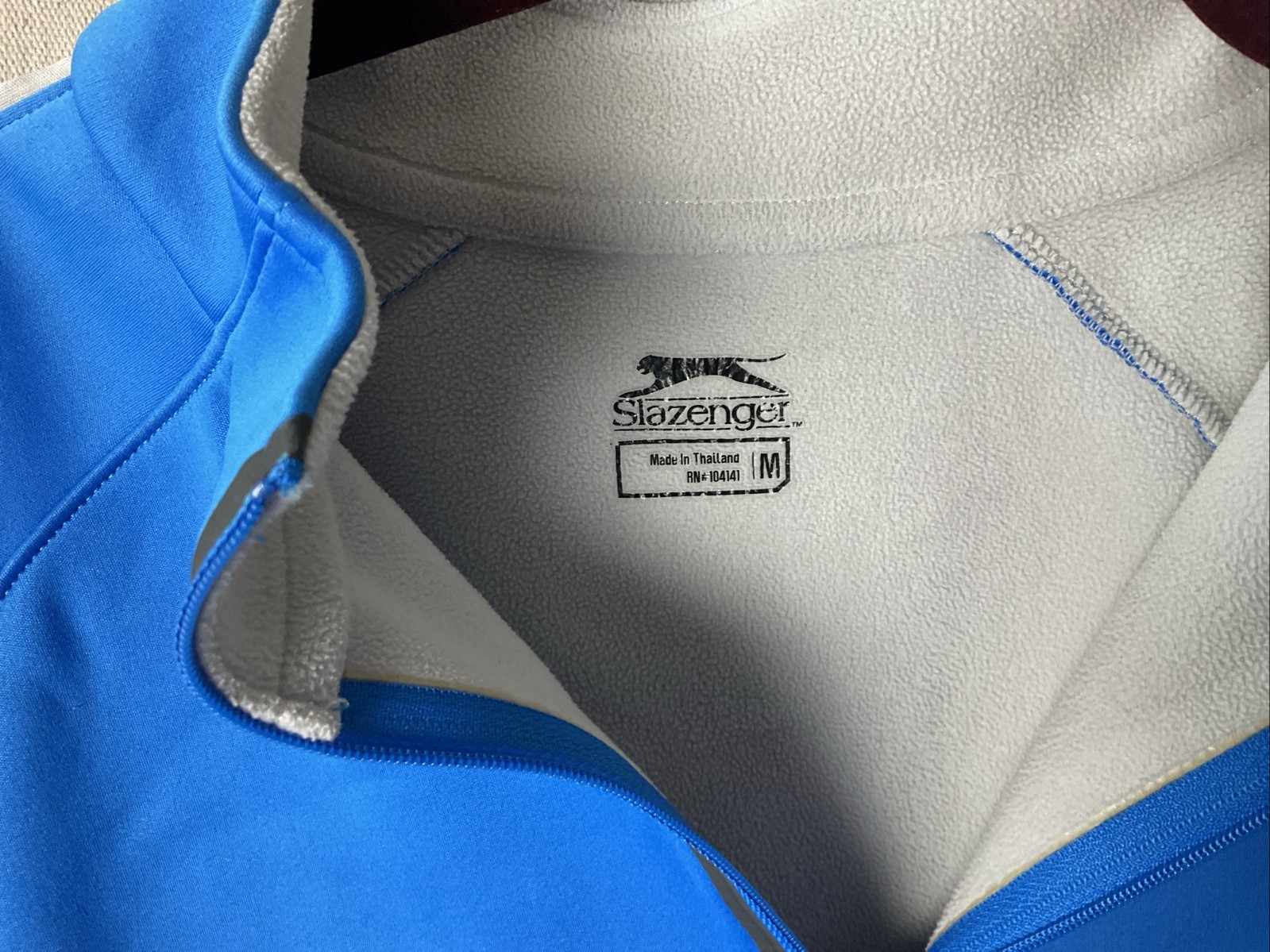 Slazenger Golf Men’s Sz MEDIUM 1/4 Zip Blue Long Sleeve Pullover