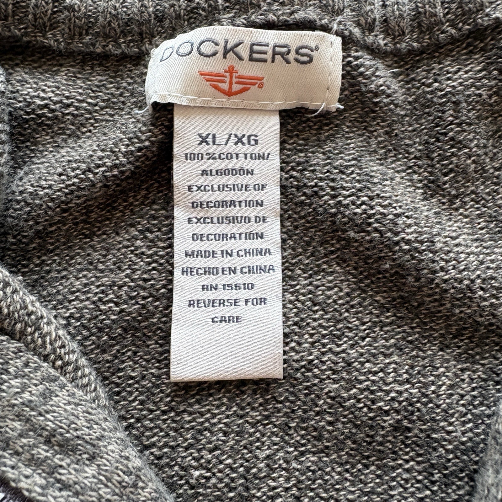 dockers xl quarter zip sweater 100% cotton great condition for unisex