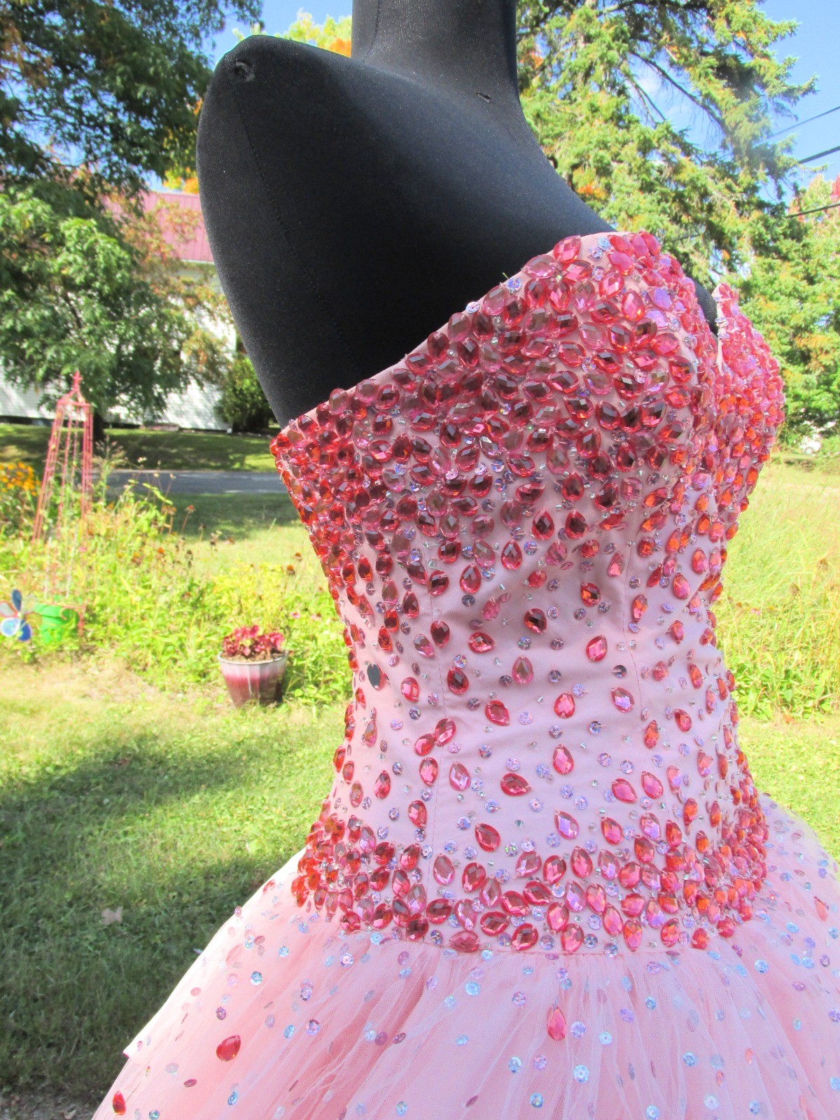 Vtg MORI LEE by Marilyn Gardner Peach Gown Dress Quinceañera Prom SZ 2