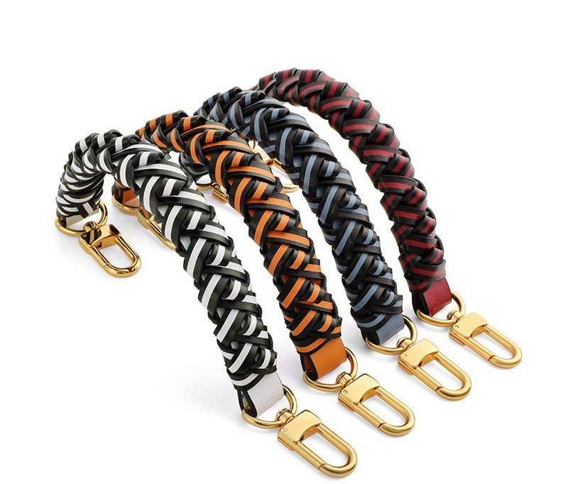 Genuine Leather Braided Handle Strap Purse Handbag Weaving Replacement Strap