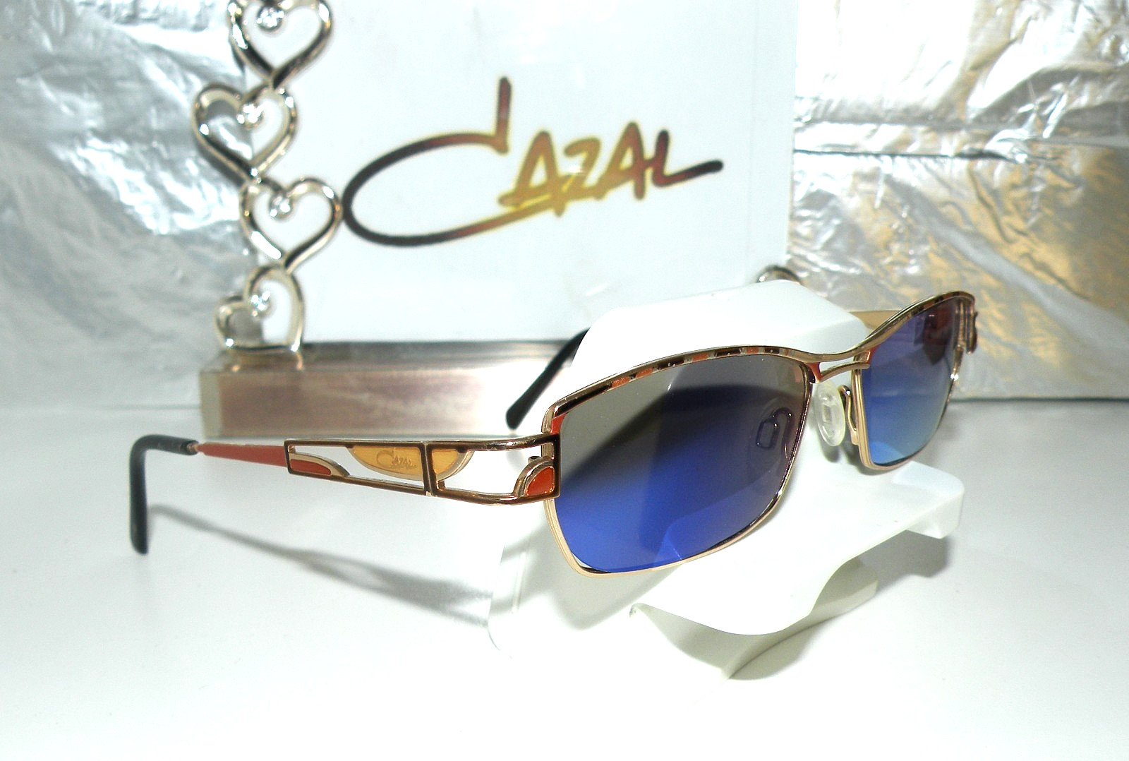 VTG 90’s CAZAL MOD 194 COL 712 GEOMETRIC POLARIZED SUNGLASSES FRAME BOX 11 TF RB