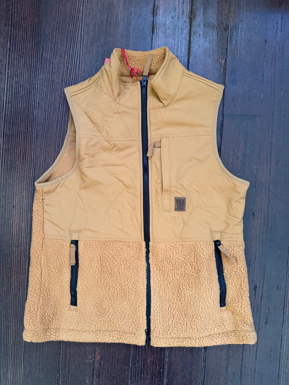 NWT TOPO DESIGNS Subalpine Women’s Khaki Fleece Vest Size S