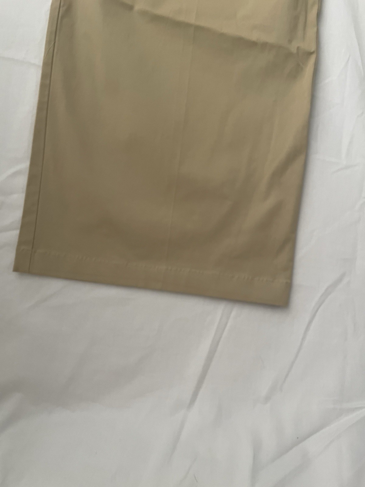 MNG Women’s Beige Pleated High Rise Wide-Leg Khaki Pants, Size 10