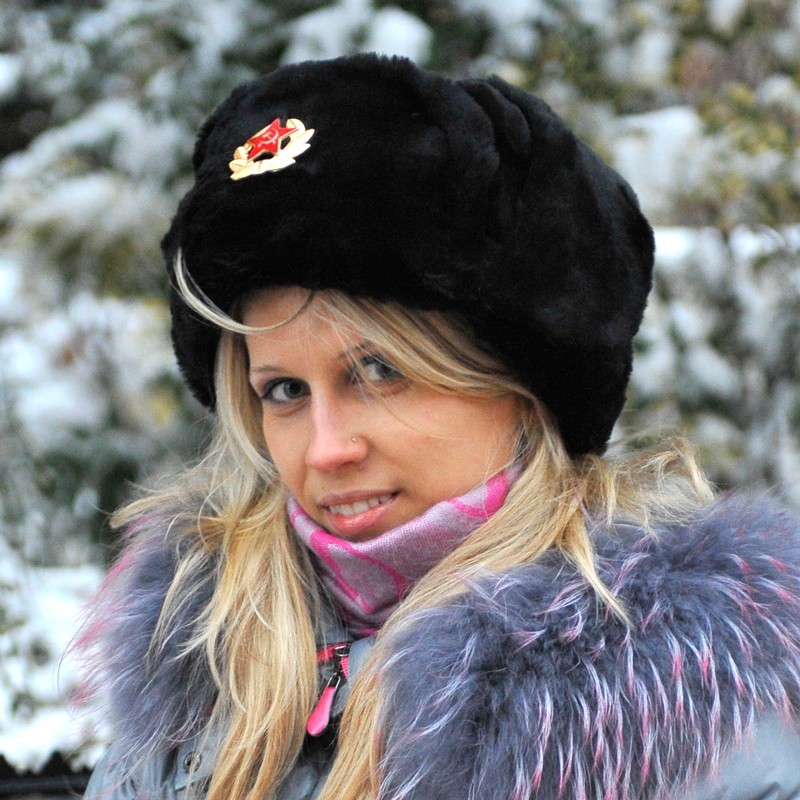 Ushanka Russian Hat Black Made Russia Faux Fur Ушанка Ear Flap Mens Winter Hat