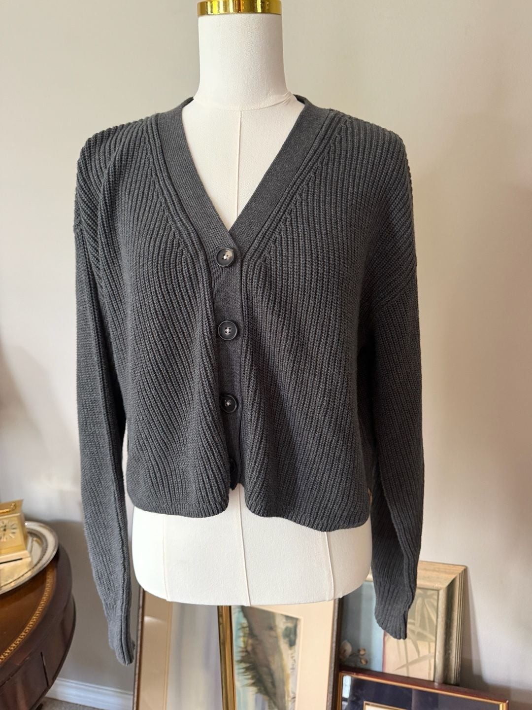 Tentree Organic Cotton Ribbed Cardigan M