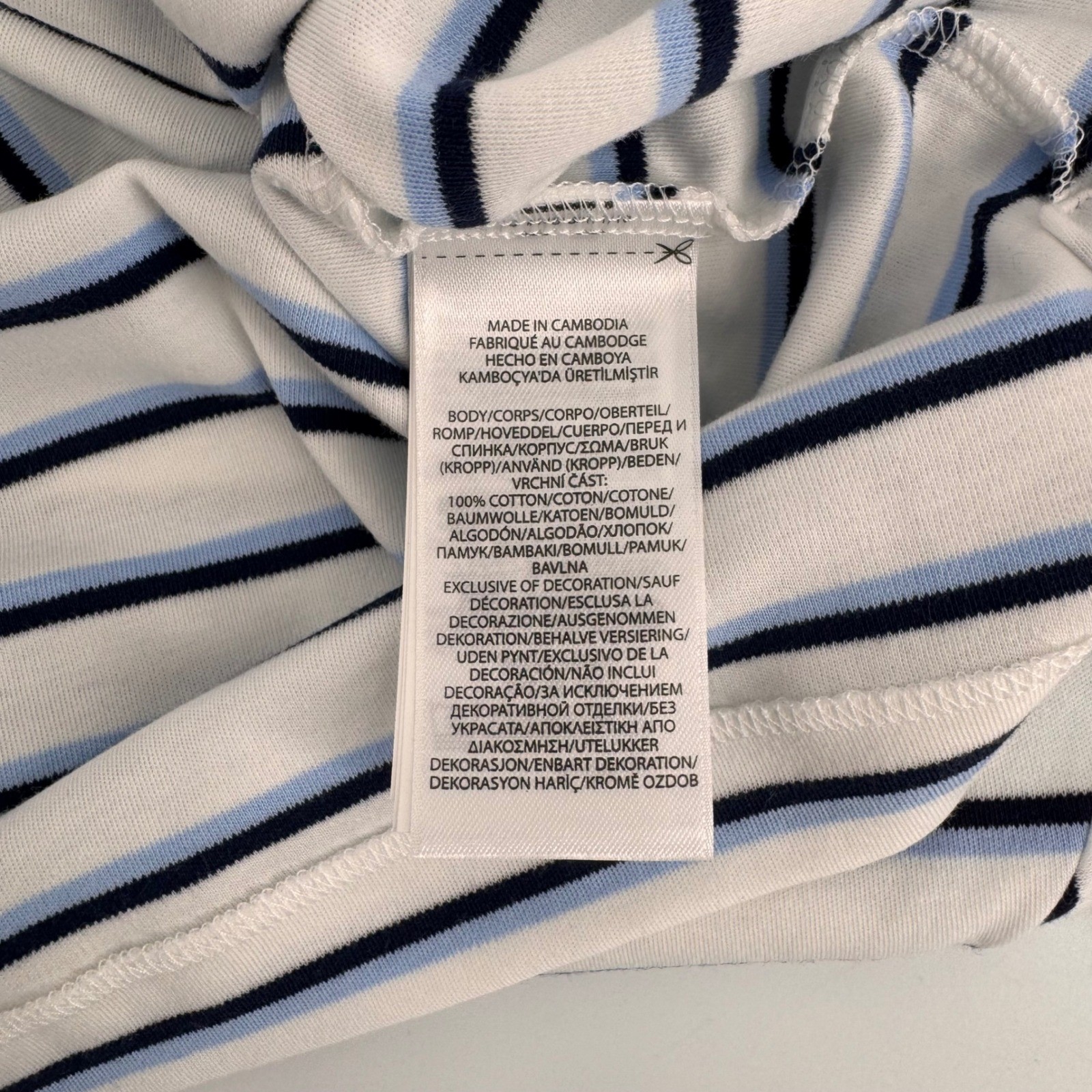 Polo Ralph Lauren Polo Shirt Mens 3XLT White Striped Big & Tall Short Sleeve