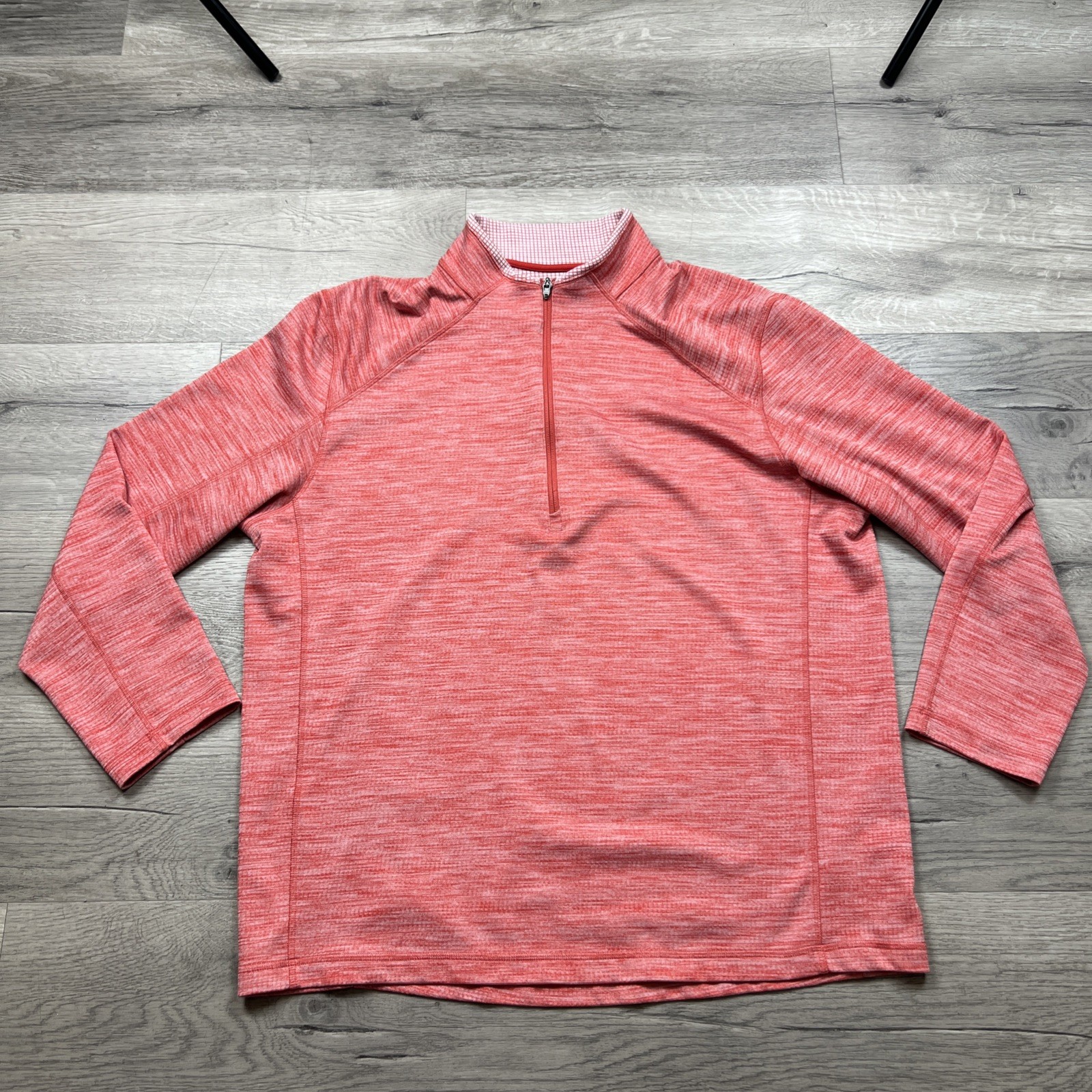 IBKUL 1/4 Zip Pullover Performance Top Heather Coral Size Women’s XL NWOT NEW
