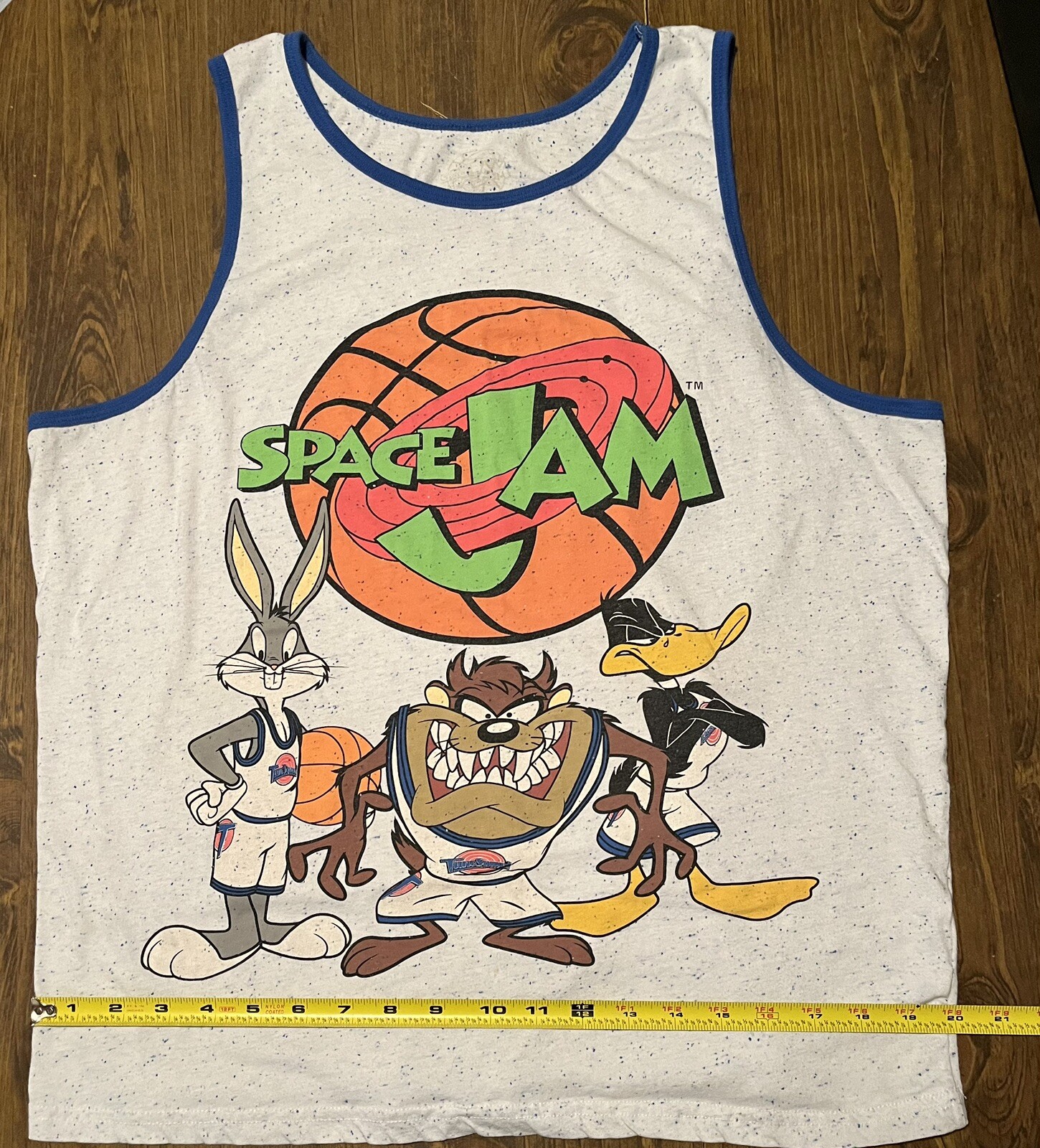Space Jam Tank Top White Sleeveless Shirt Bugs Bunny Movie Mens Adult Medium