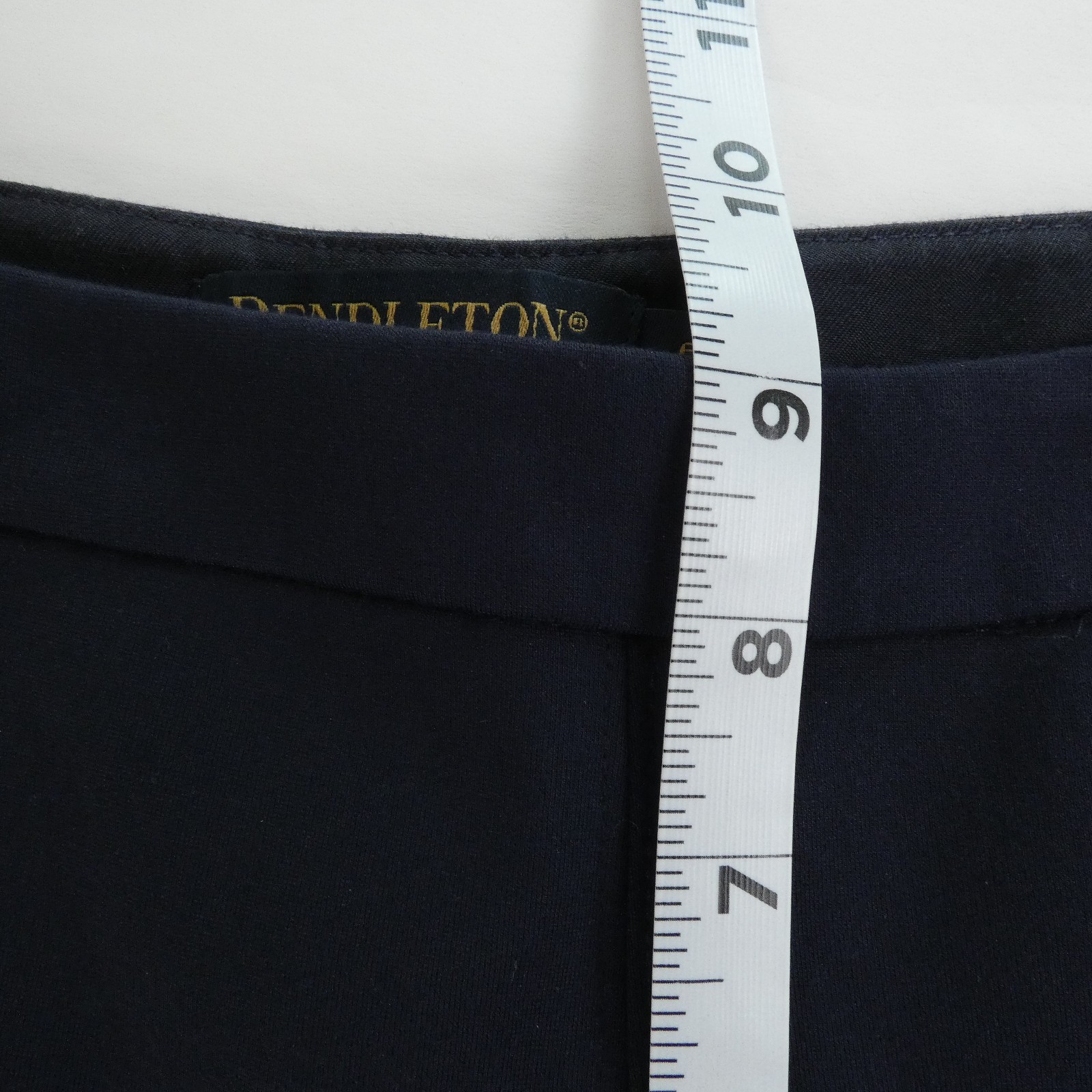 Pendleton Pants Womens 6 Navy Blue Stretch Side Zip Minimalist Ankle Skinny