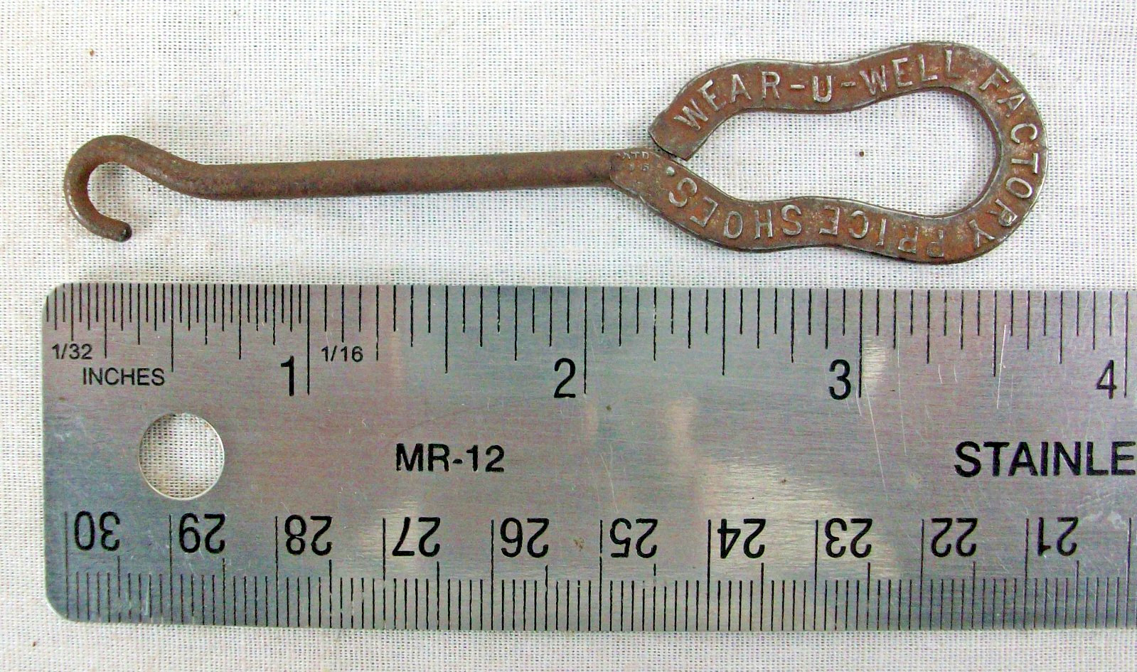 Vintage Button Hook Shoe Hook Boot Hook WEAR-U-WELL FACTORY PRICE SHOES Antique