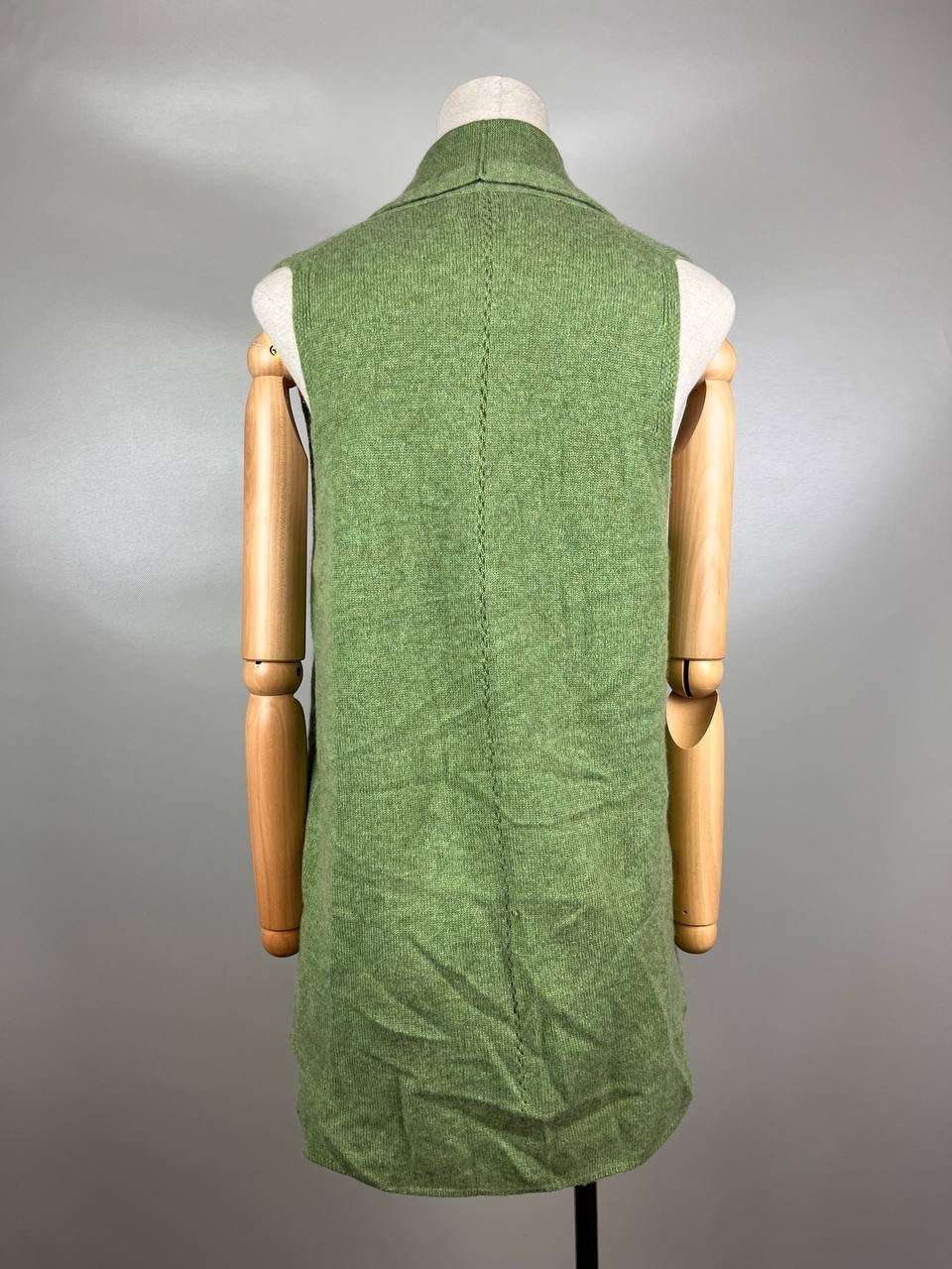 Brora Green Sleveless Cape Cardigan Size 40-42