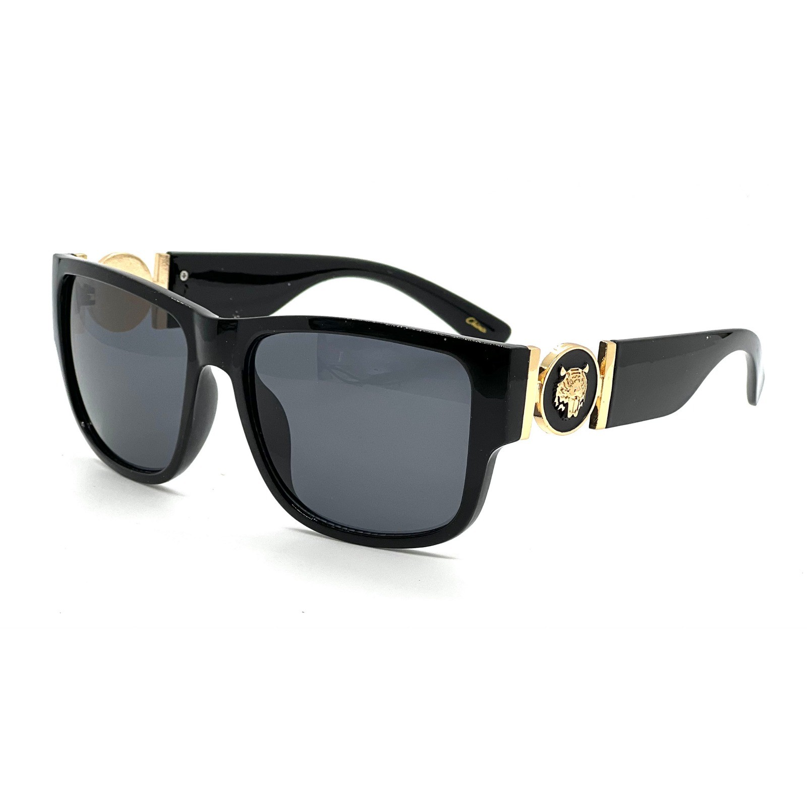 Men Sunglasses Classy Square Dark Black Lens Cholo Style Hip Hop Gangster Lentes