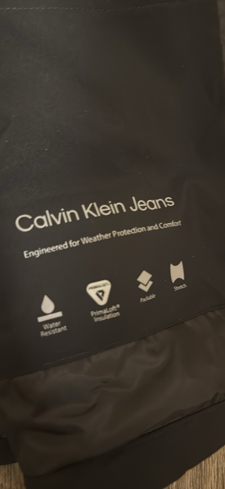 Calvin Klein Men’s Puffer Jacket Weather Protection Size M Black