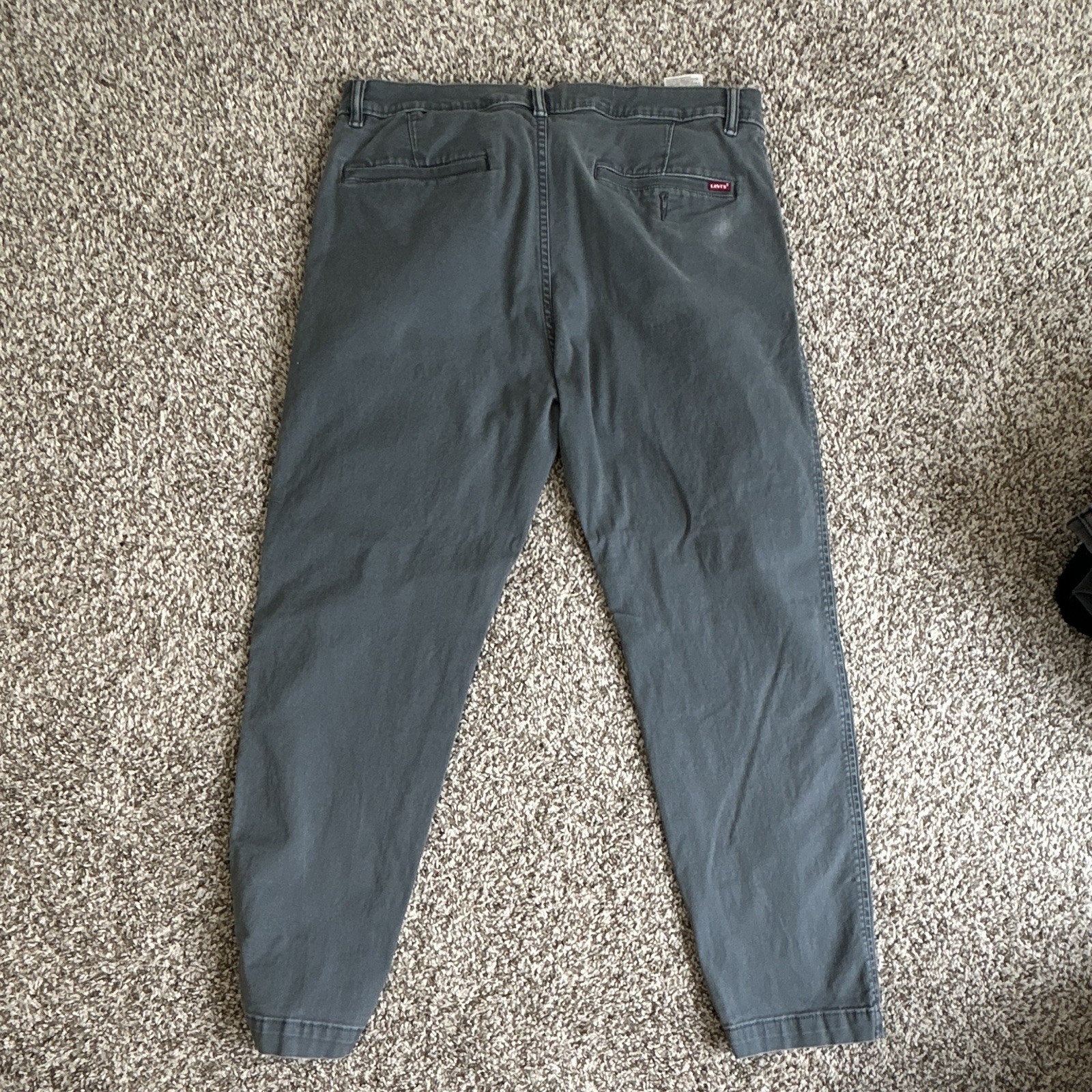Levi’s XX Chino Men’s Gray Cotton Twill Tapered Flat Front Chino Pants 34