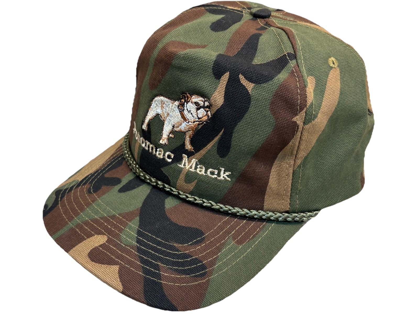 Vintage SAN SUN Potomac Mack Bulldog Camo Trucker Hat Snapback Cap Sri Lanka