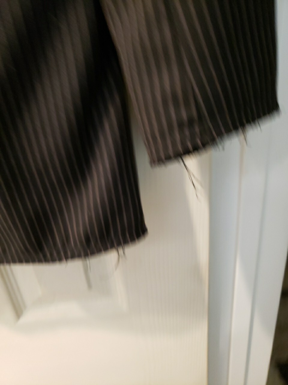 Hurley Edgy Distressed Sport Suit Jacket Button Up Black Stripe Goth Frayed L