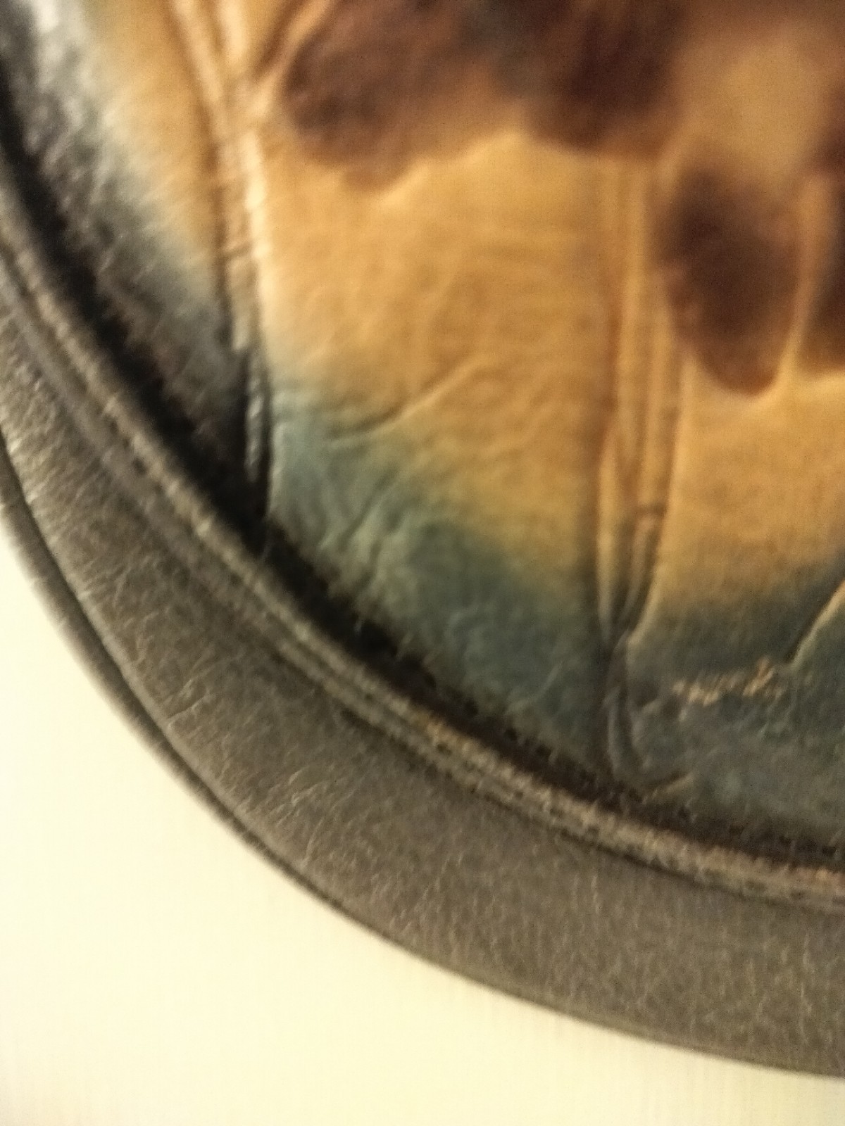 Manatee Gray Leather Mini Purse/35 In/Wear Around Neck Or Around Waist