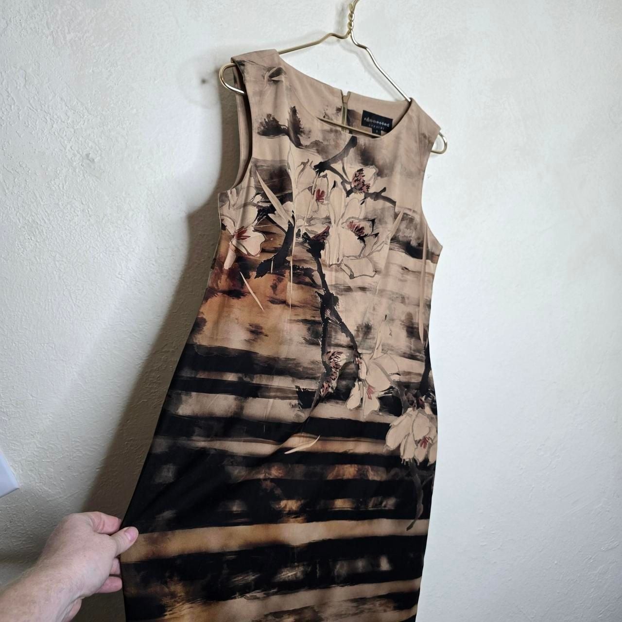 Connected Apparel Floral Print Sheath Dress