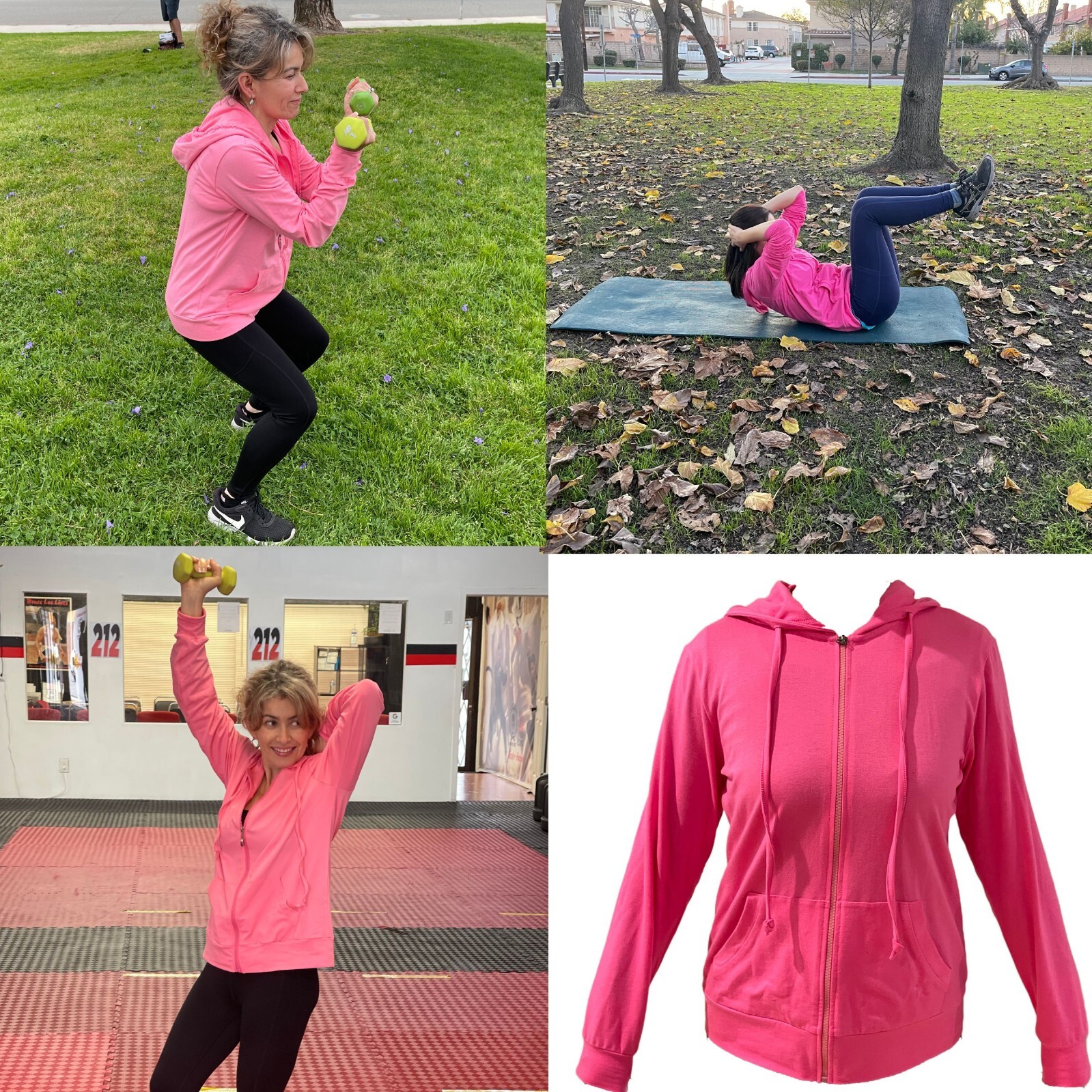 Women’s Active Casual Thin Cotton Zip Up Hoodie Jacket