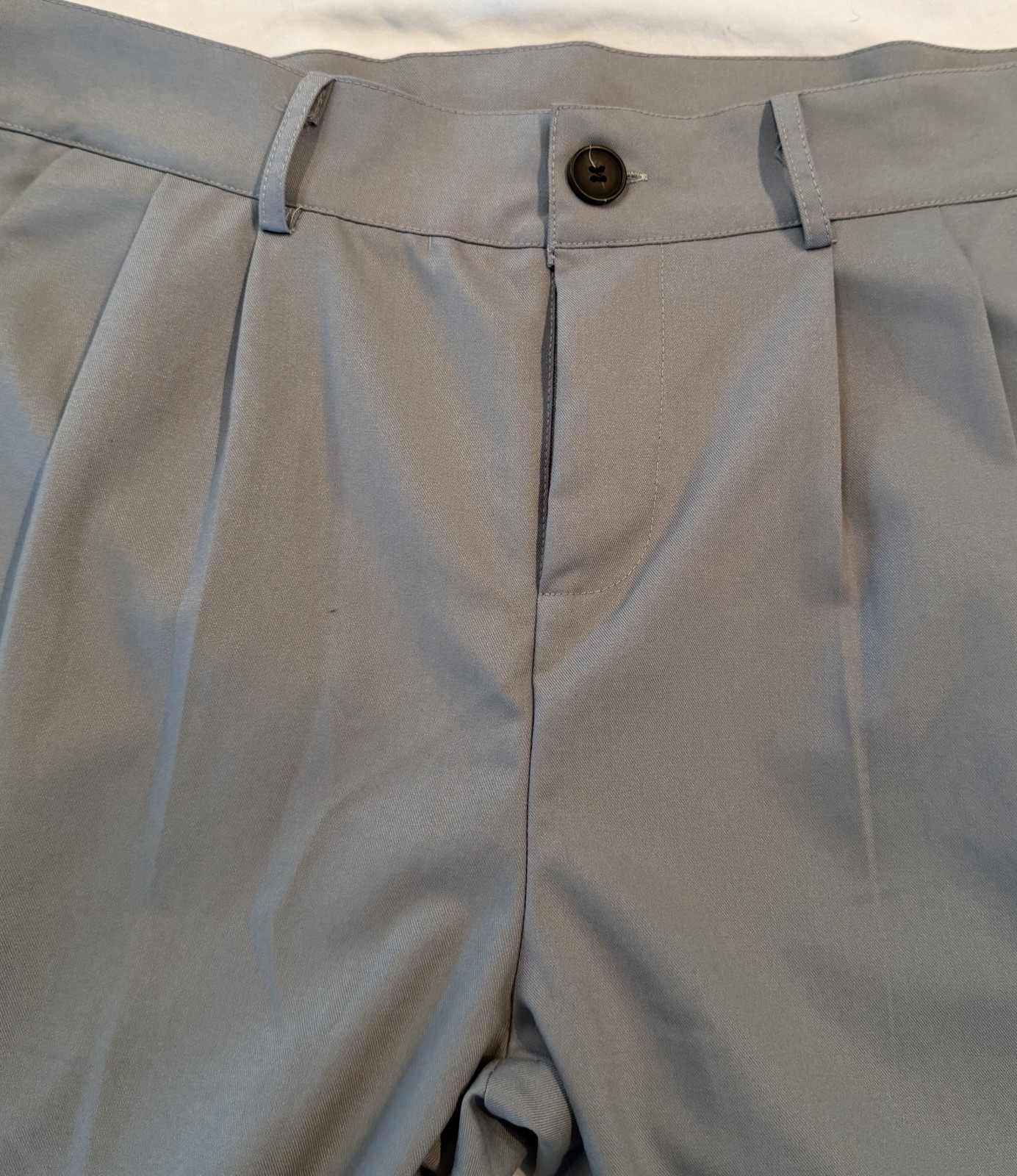 Men’s Generic Size L, Cotton Linen Lightweight Slacks, Grey, 36×32 Inseam