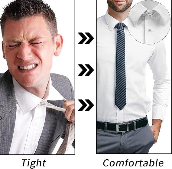 20x Metal Collar Neck Waist Extender Expander Buttons for Men Dress Shirt Pants