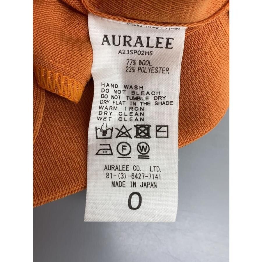 AURALEE Orange Wool Solid Womens Pants Size 0 Model A23SP02HS Auth