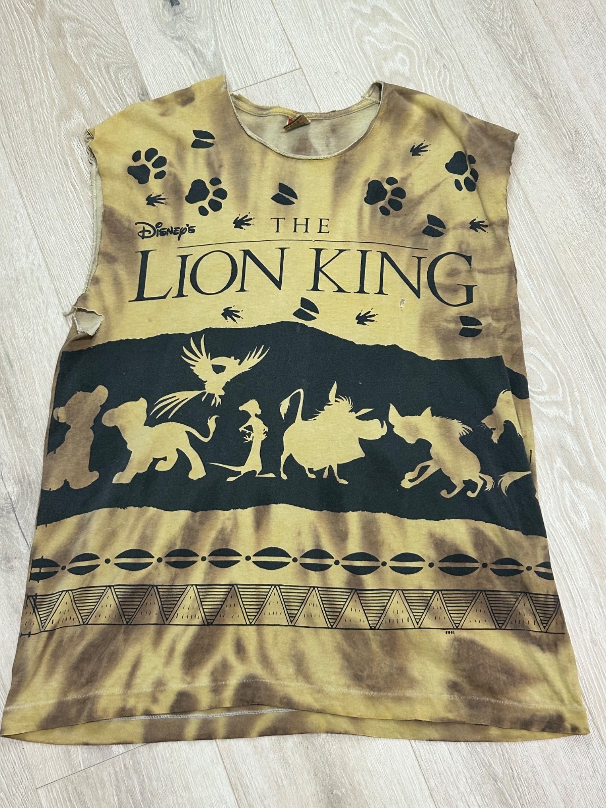 Vintage 90s Disney Lion King 1994 Movie Promo Shirt Tie Dye All Over Print