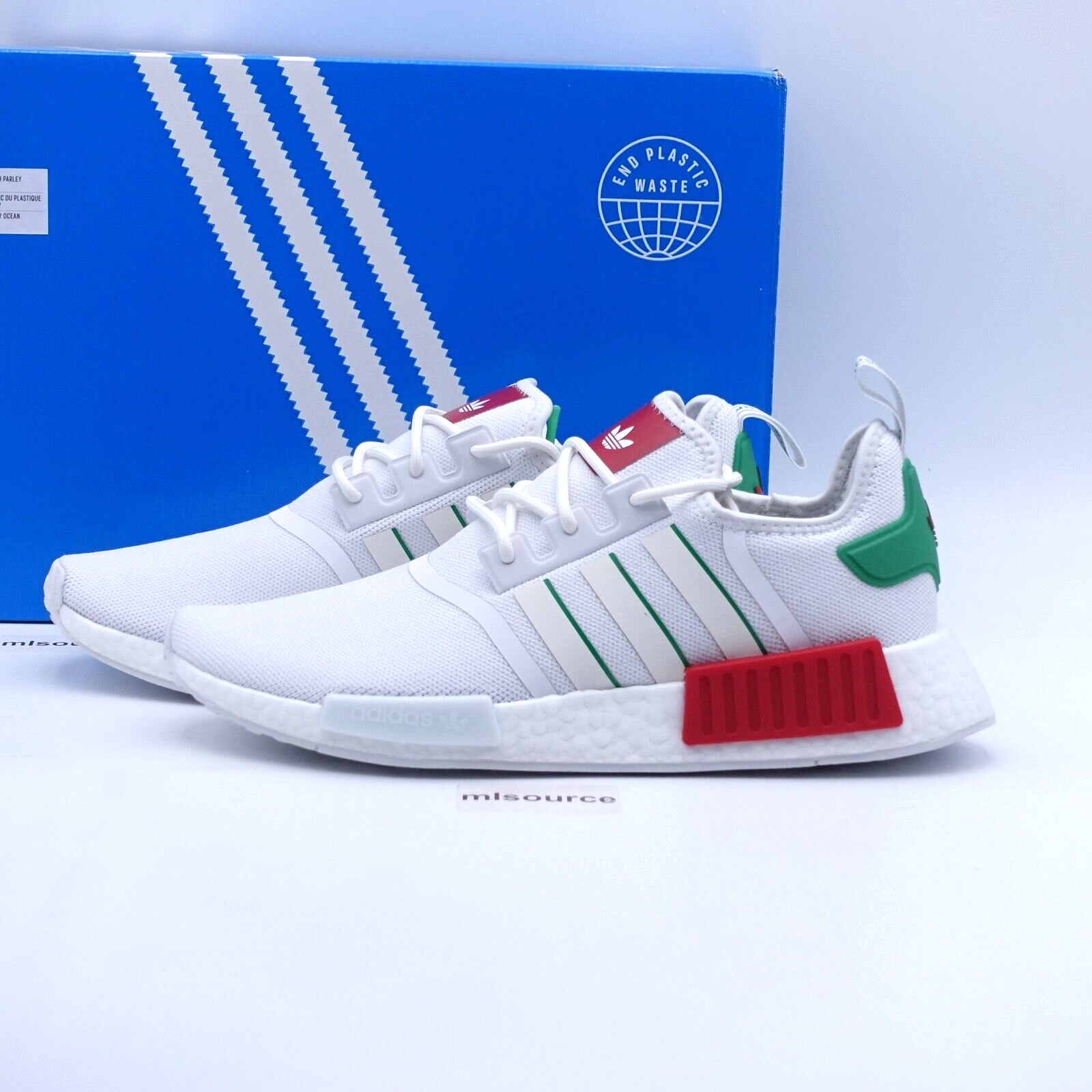 Size 11 Men’s adidas Originals NMD_R1 Mexico Shoes HQ1434 White/Green/Red