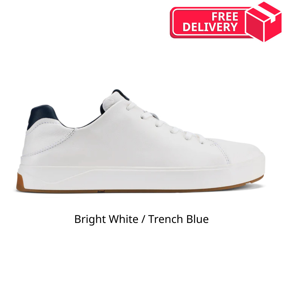 OluKai Lae‘ahi Lī ‘Ili Men’s Leather Sneakers Brand New Authentic