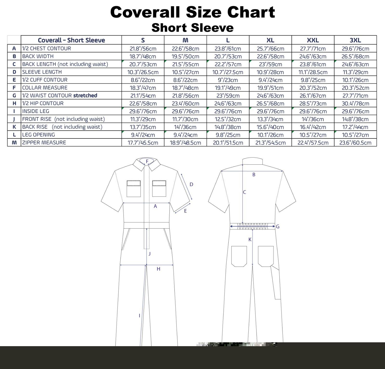 Men’s Coverall Short Sleeve Jumpsuit Cotton Blend Zipper Front Pockets Overalls