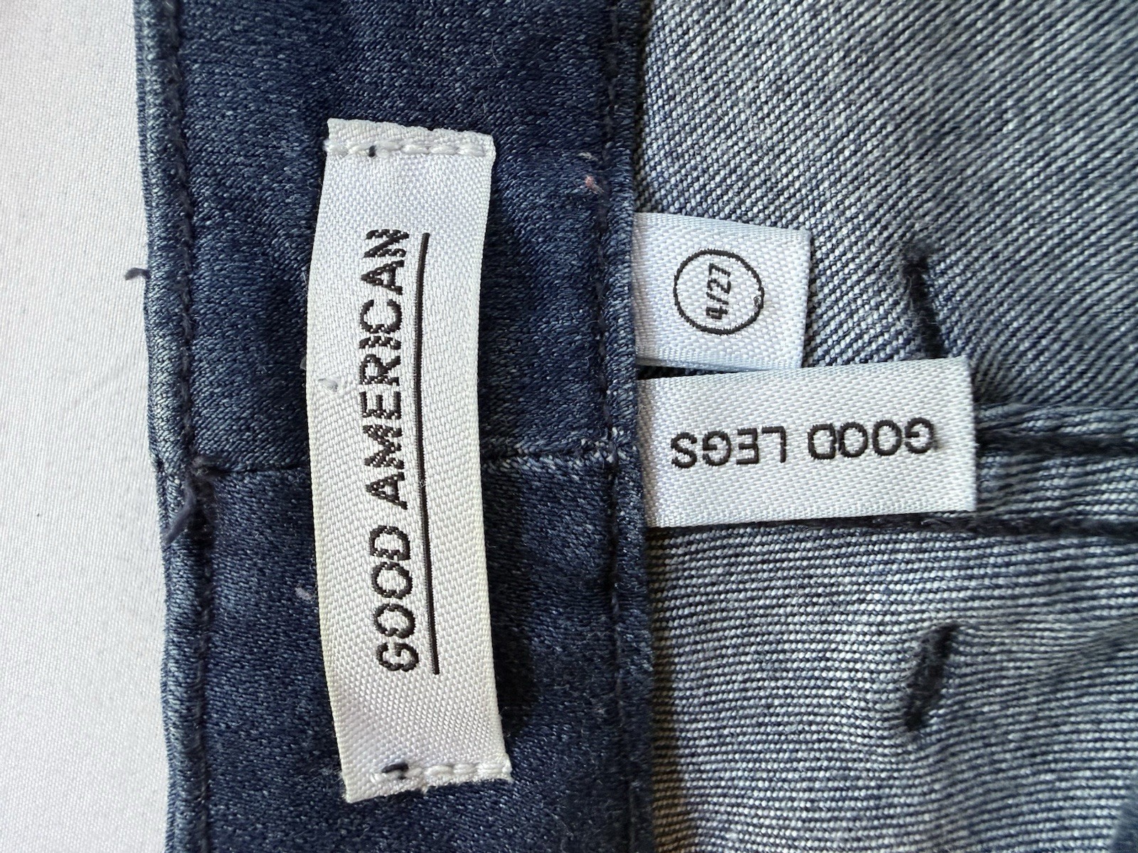 Good American Women’s Slim Skinny Jeans Blue Dark Wash Cotton Denim 5-Pocket