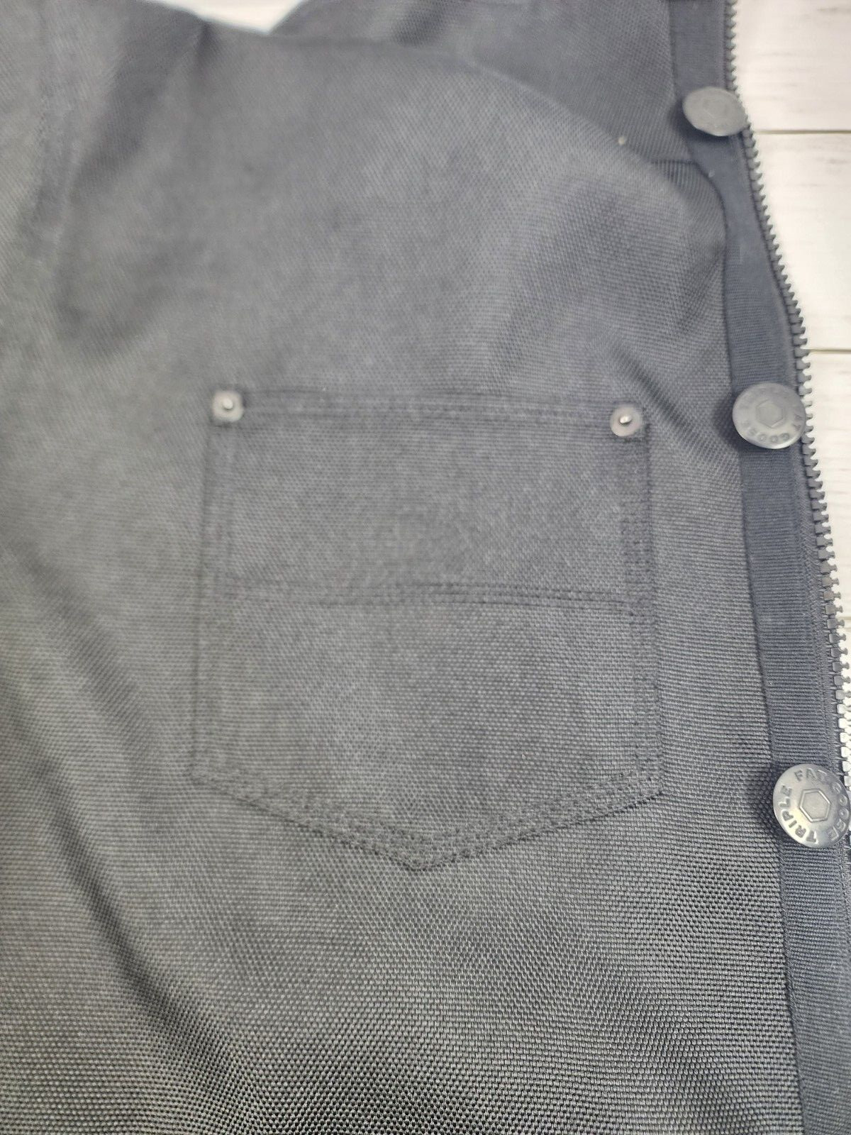 Blouson Style Jacket In Black By TFG & Co., Full Zip/Button/Pockets, Men’s 2XL