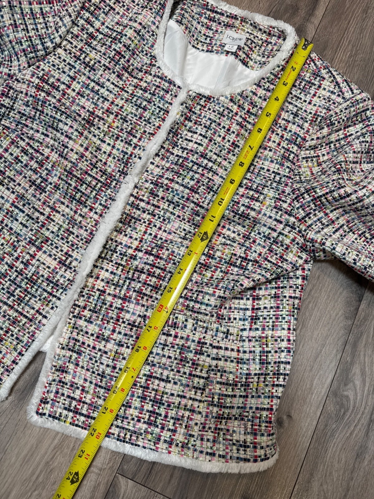 J. Crew Womens Tweed Jacket & Skirt Set Multicolor Size 12 Made In China