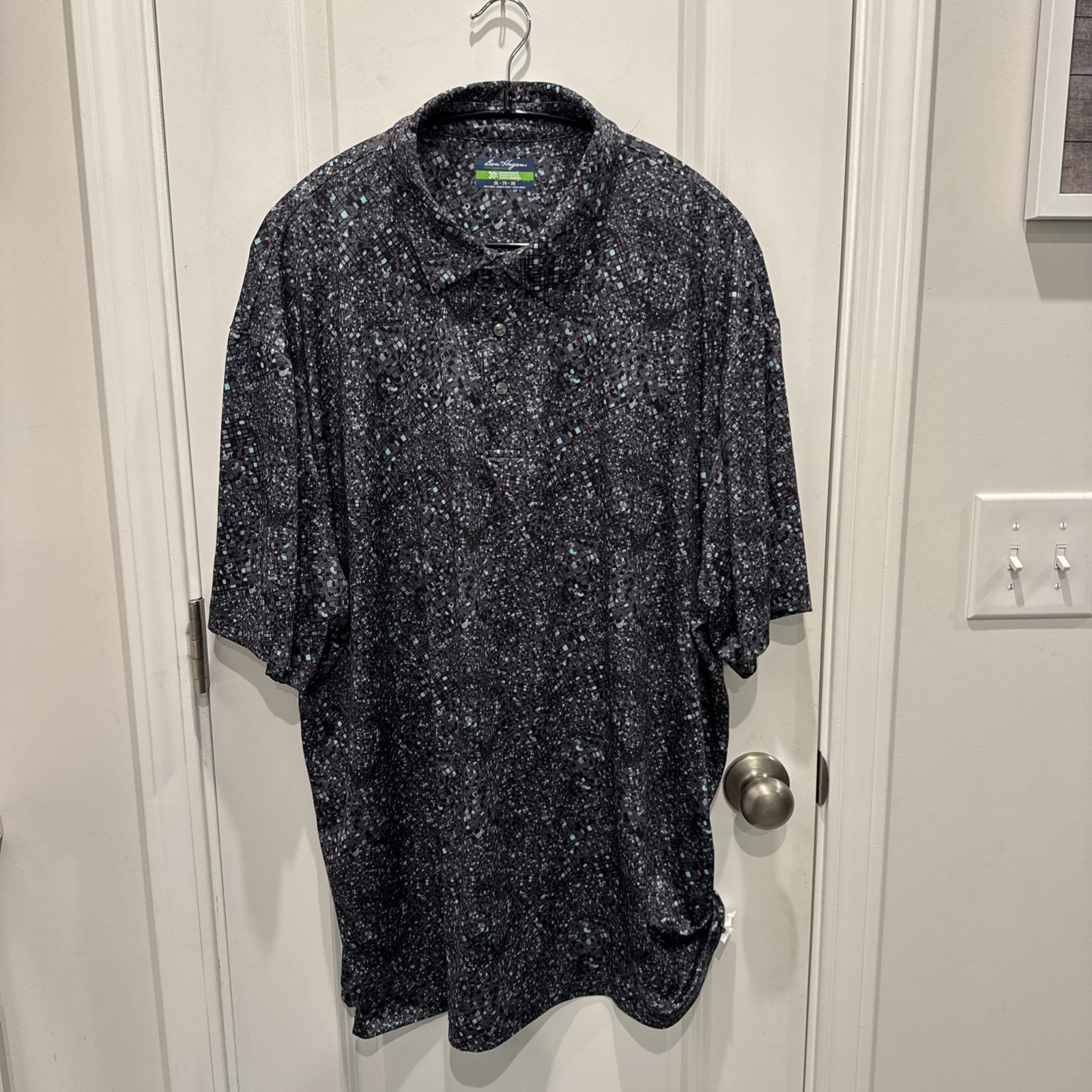 Ben Hogan Performance Polo Golf Geometric Confetti Abstract Lightweight 2XL