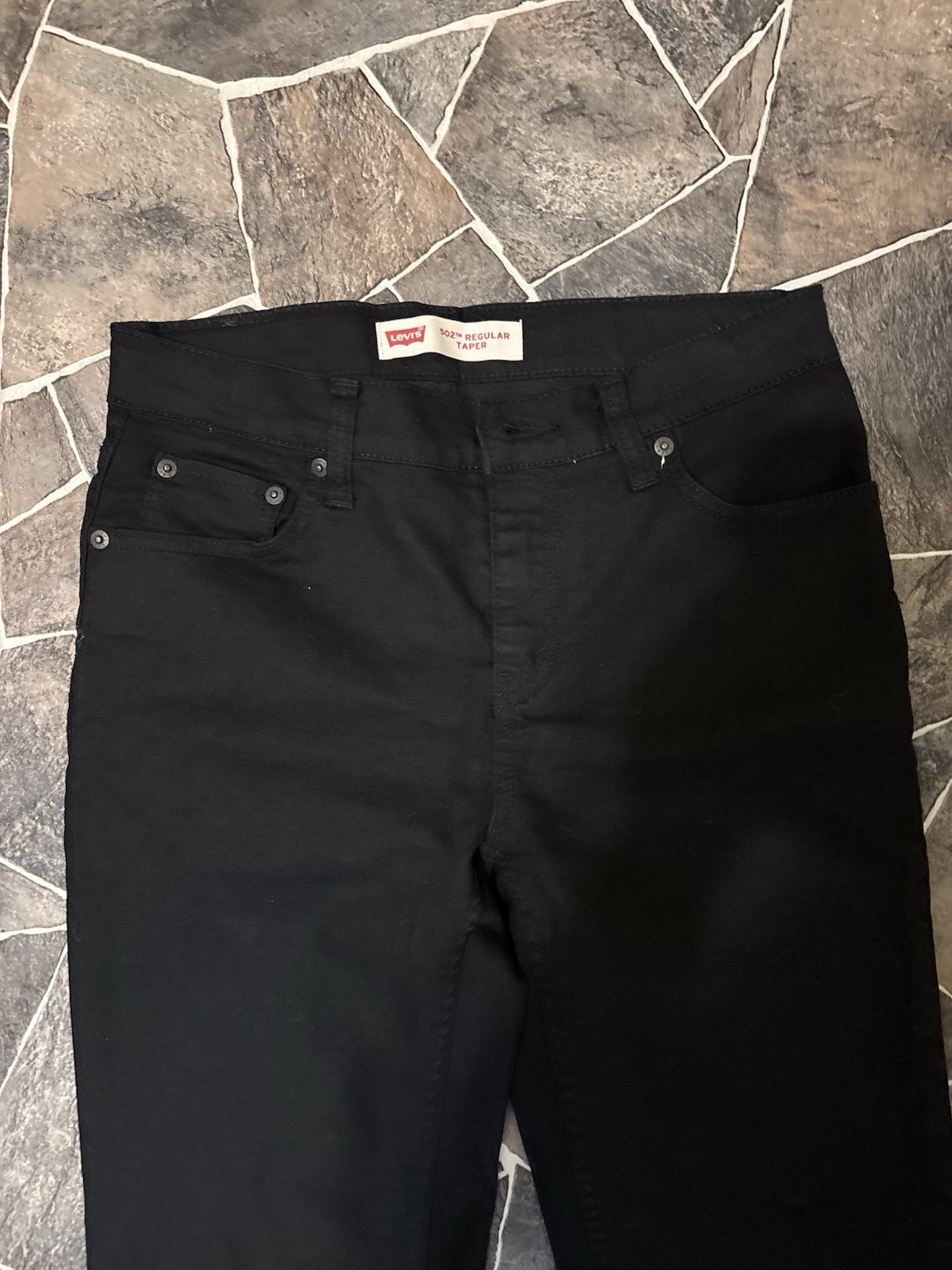 Levi’s 502 Regular Taper Jeans Youth Size 16 Black Denim 28×30 Excellent