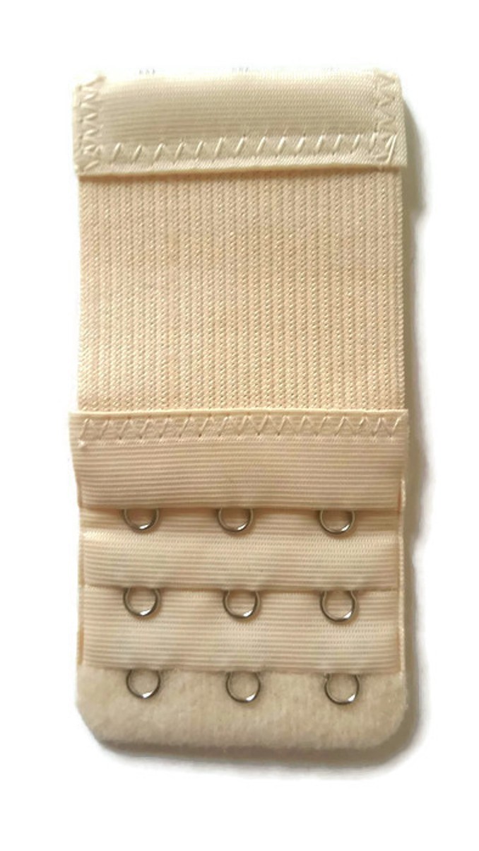 Set of 4 Narrow Bra Extenders 3 Hooks With Elastic Band Half Inch Spacing