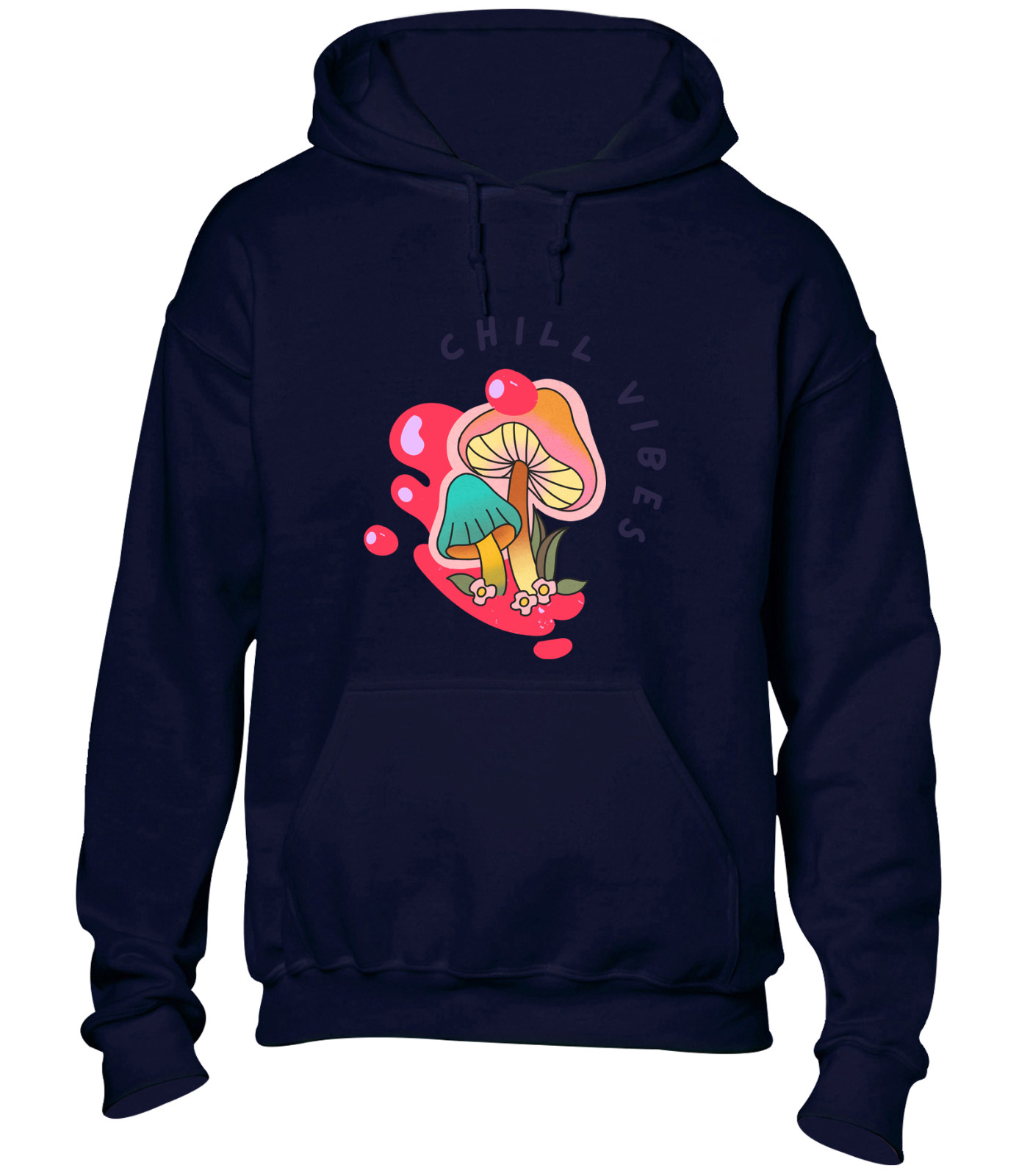 CHILL VIBES HOODY HOODIE FUNNY SUMMER HOLIDAY CLOTHING CASUAL NICE TOP