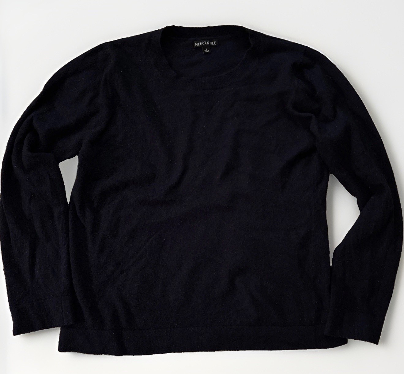 J Crew Mercantile Navy Sweater Women’s L. Cotton/Wool/Nylon Blend. So Soft!