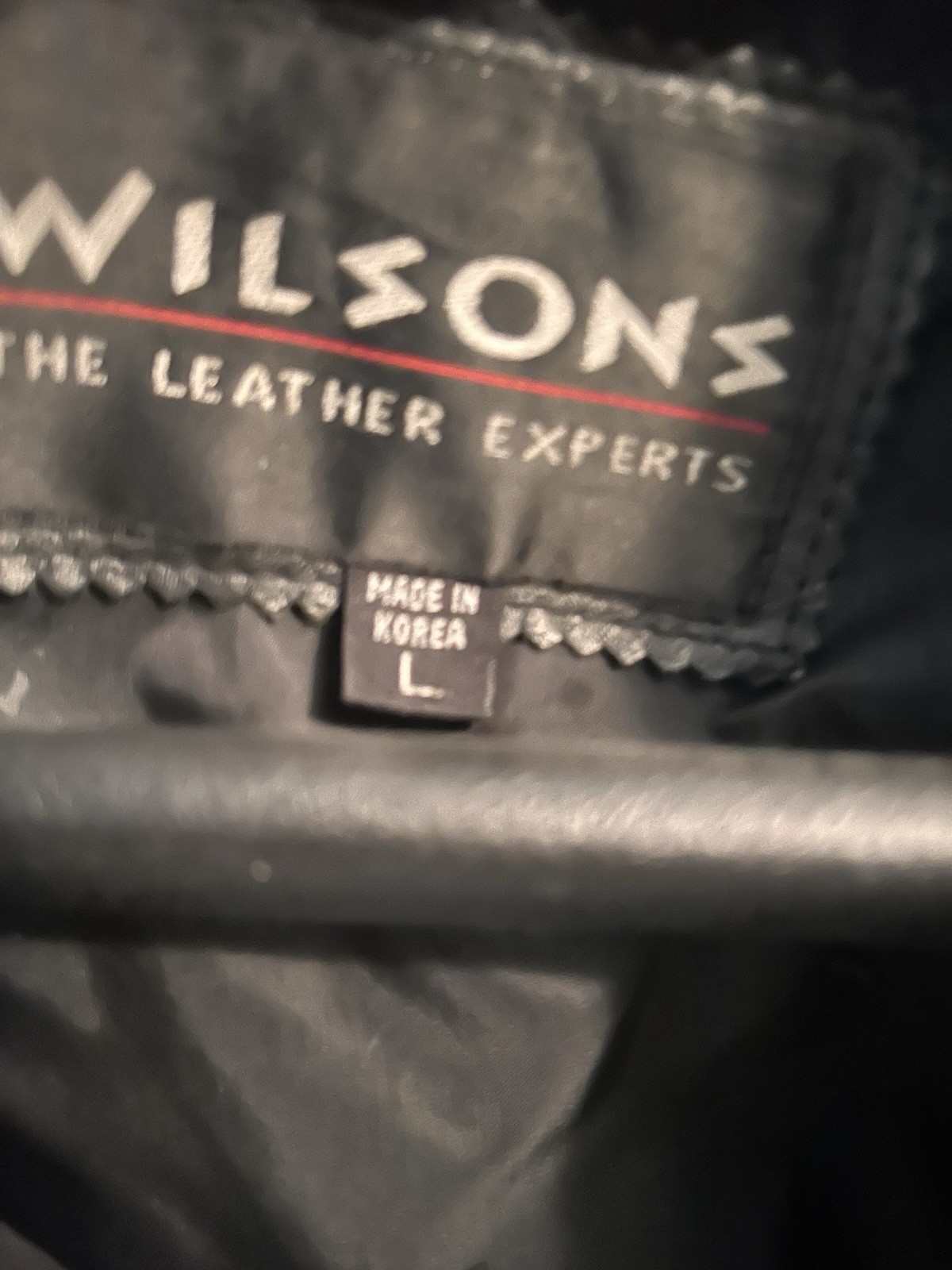 Wilsons Womans Black Leather Fringe Jacket L Full Zip Point Collar -Vintage