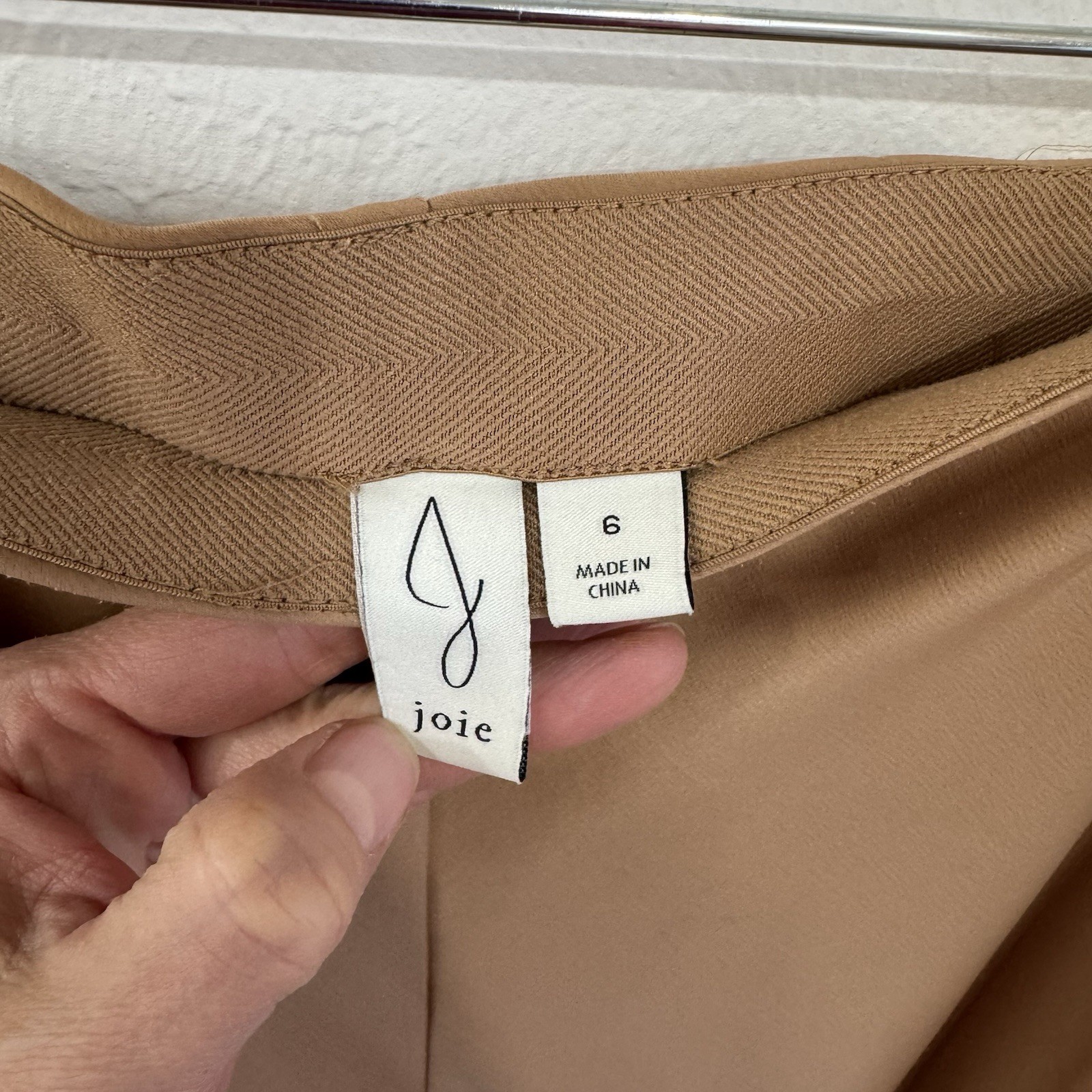 Joie Cropped Wide Leg Pants | Camel Tan Pull-On stretch-waist