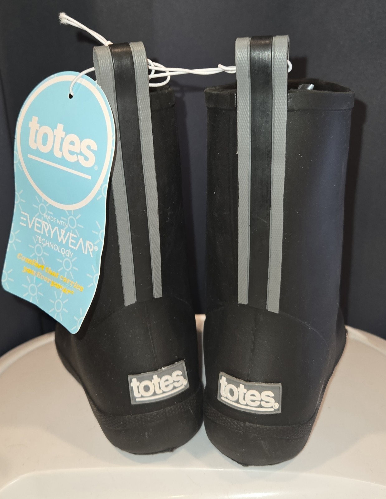 TOTES Toddler Lightweight Rain Boots Size 13-1 Black NWT