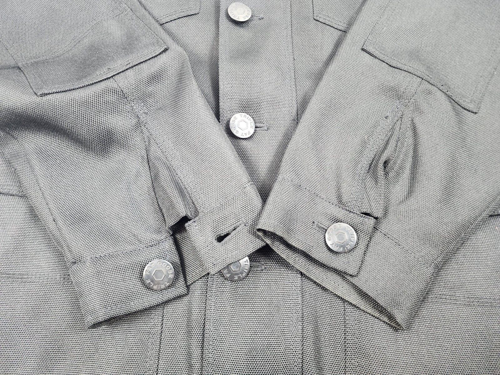 Blouson Style Jacket In Black By TFG & Co., Full Zip/Button/Pockets, Men’s 2XL