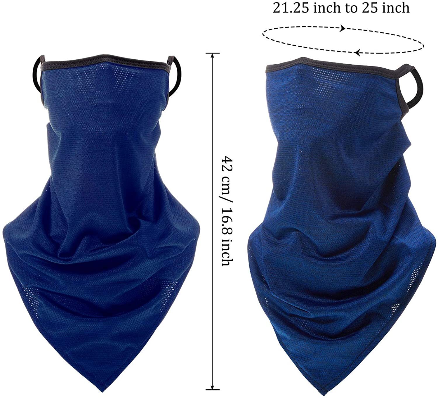Neck Gaiter with Ear Loops UV Protection Neck Scarf Covers Bandana for Men Women