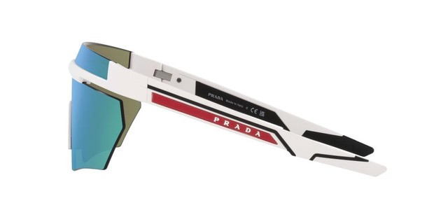 PRADA | NEW | 01YS | 01YS AAI08R | MATTE WHITE | BLUE | GREEN MIRROR