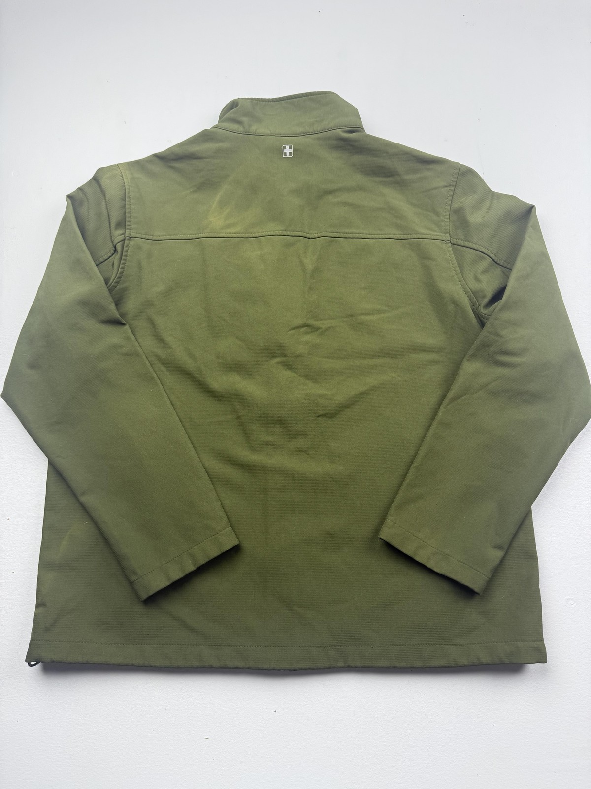 SwissTech Jacket Mens Large Green Softshell Full Zip Lined Outdoor Hiking