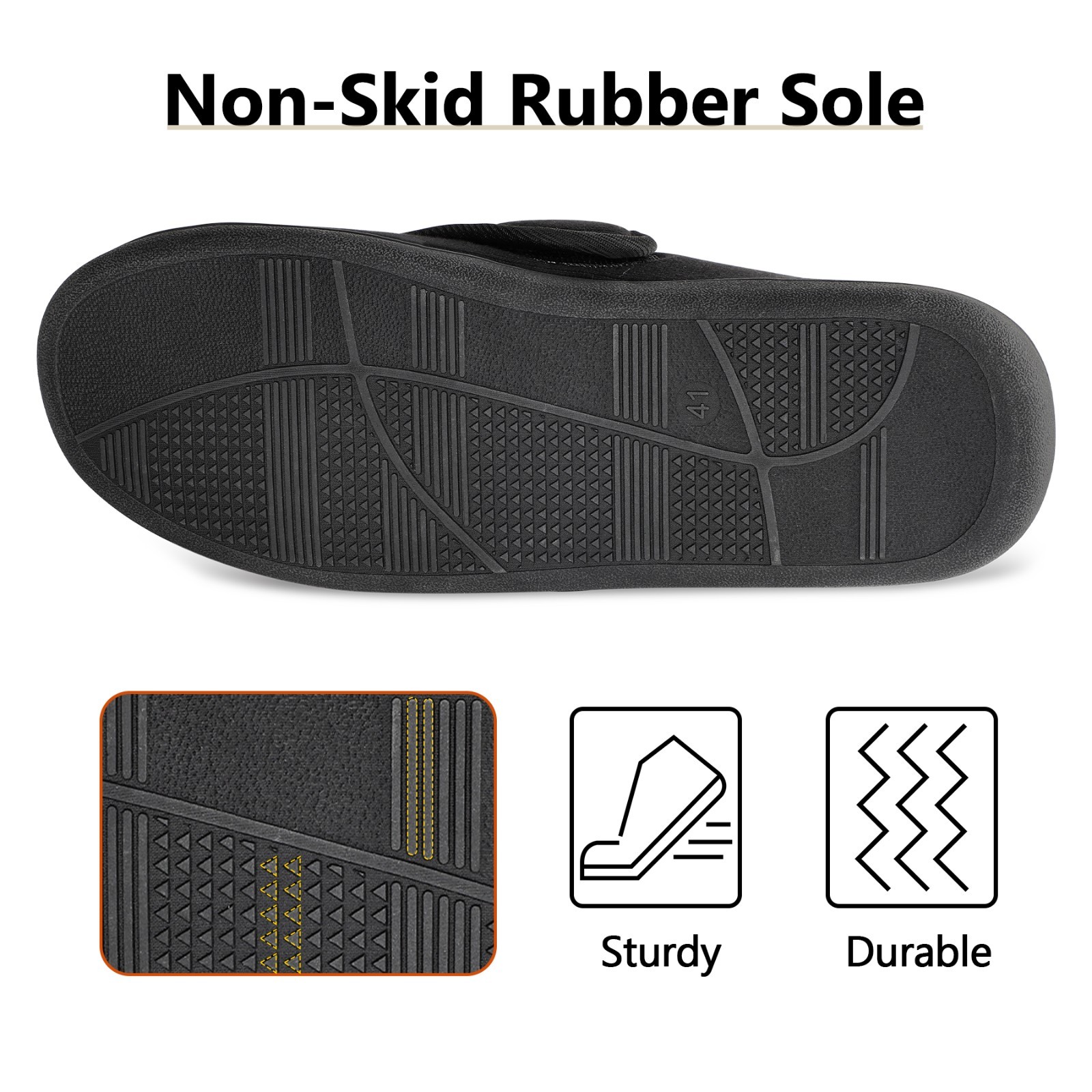 Men’s Wide Width Slippers House Shoes for Swollen Feet Edema Arthritis Elderly
