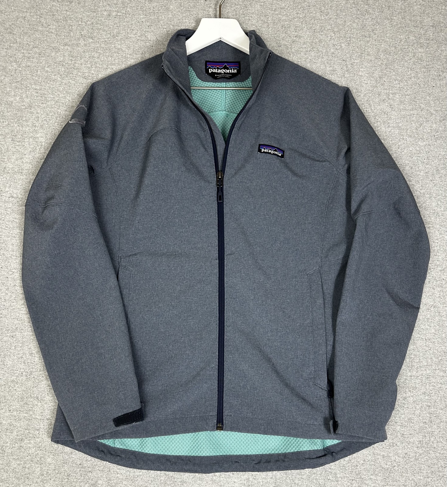 Patagonia Jacket Womens Small Blue Softshell Windproof STY83545 Stretch Outdoors